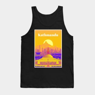 Kathmandu Nepal Vintage Travel and Tourism Advertising Print Tank Top